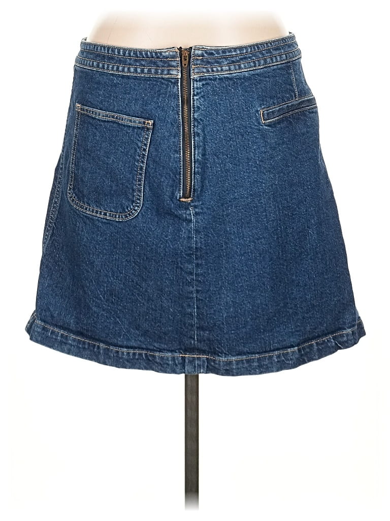 Pre-owned Ann Taylor Loft Denim Skirt In Blue