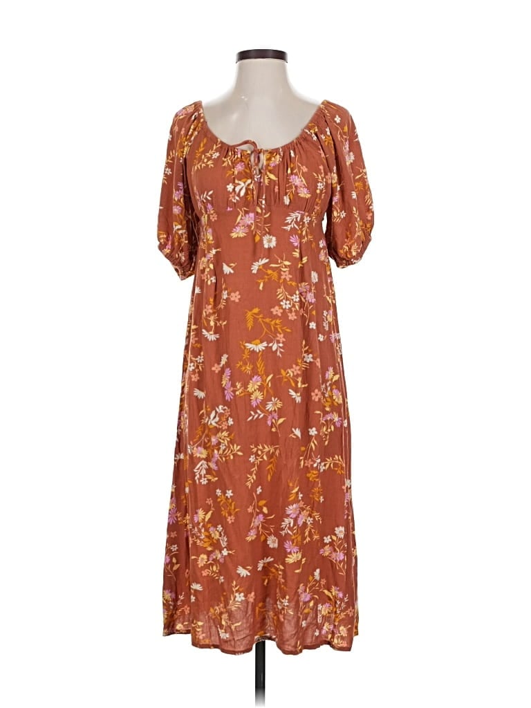 Pre-owned Billabong Casual Dress In Brown