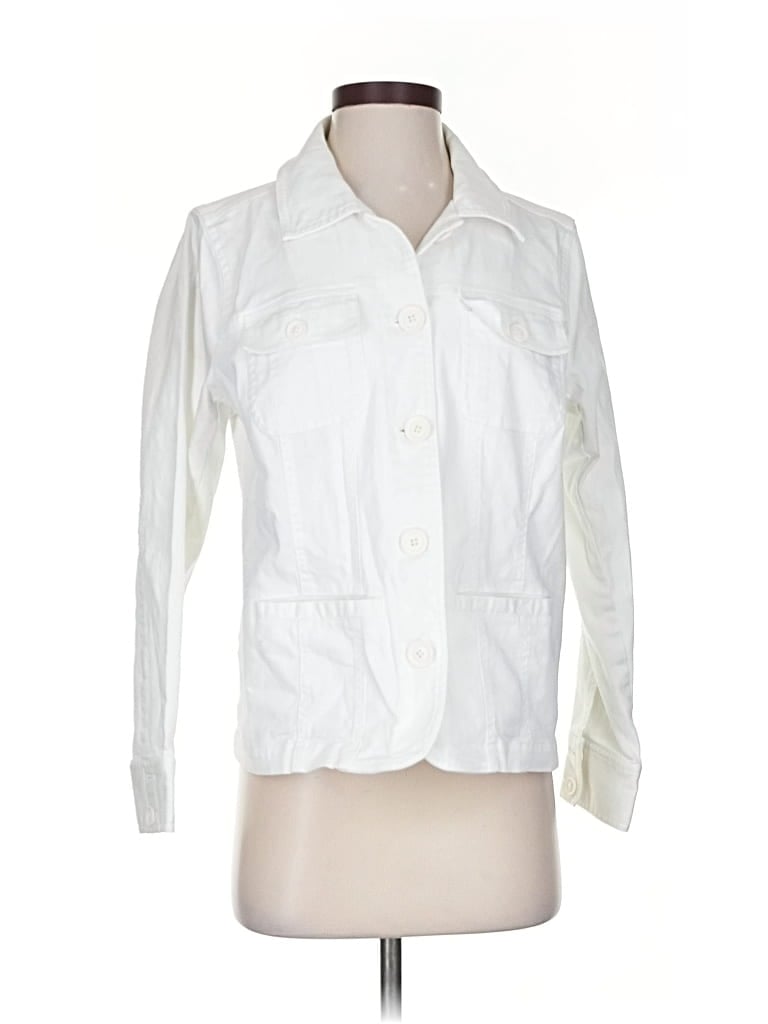Pre-owned Croft & Barrow Jacket In White