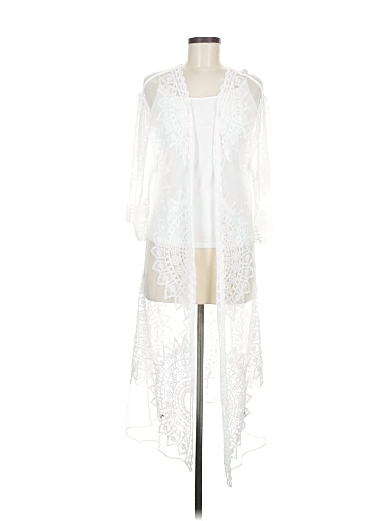 Pre-owned Rachel Zoe Tjx Cardigan Sweater In White