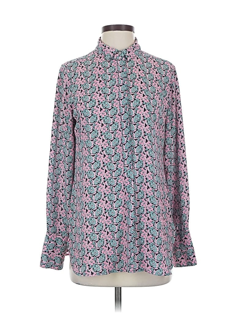 Pre-owned Banana Republic Long Sleeve Blouse In Pink