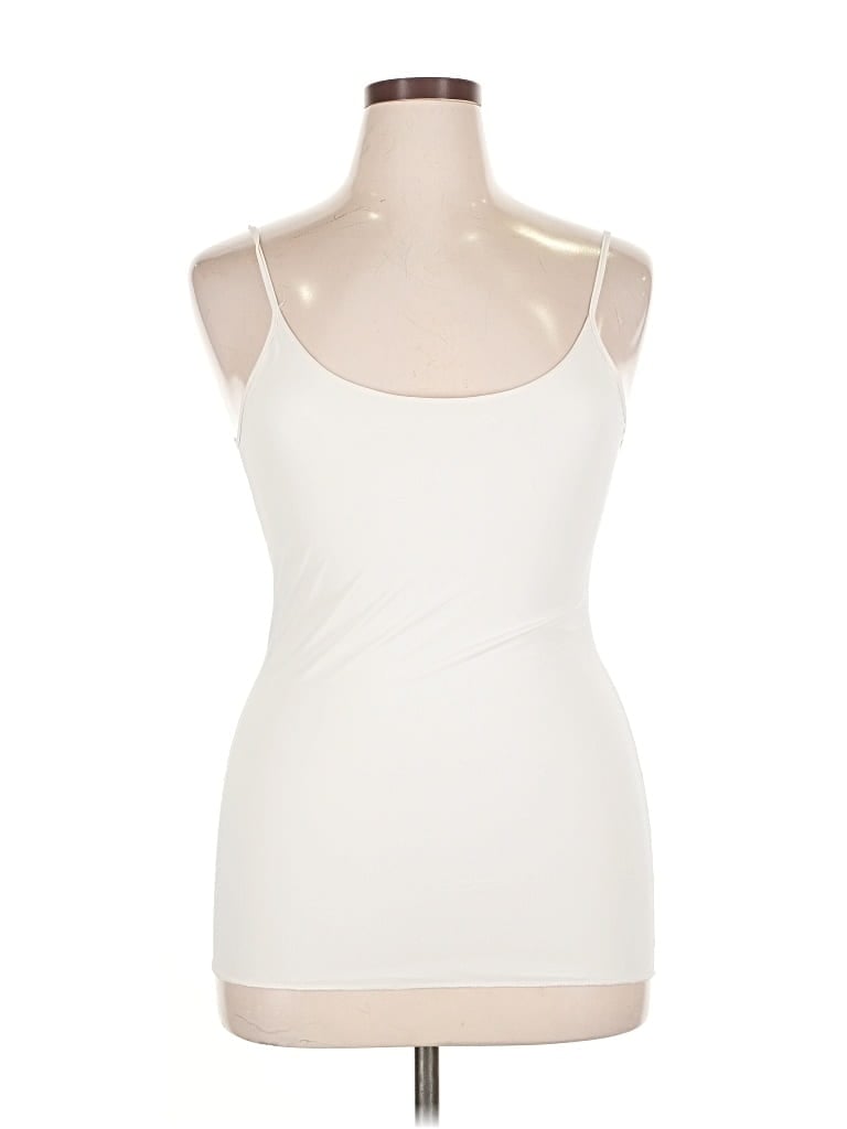 Pre-owned Jockey Tank Top Ivory Strapless Neckline Tops In White