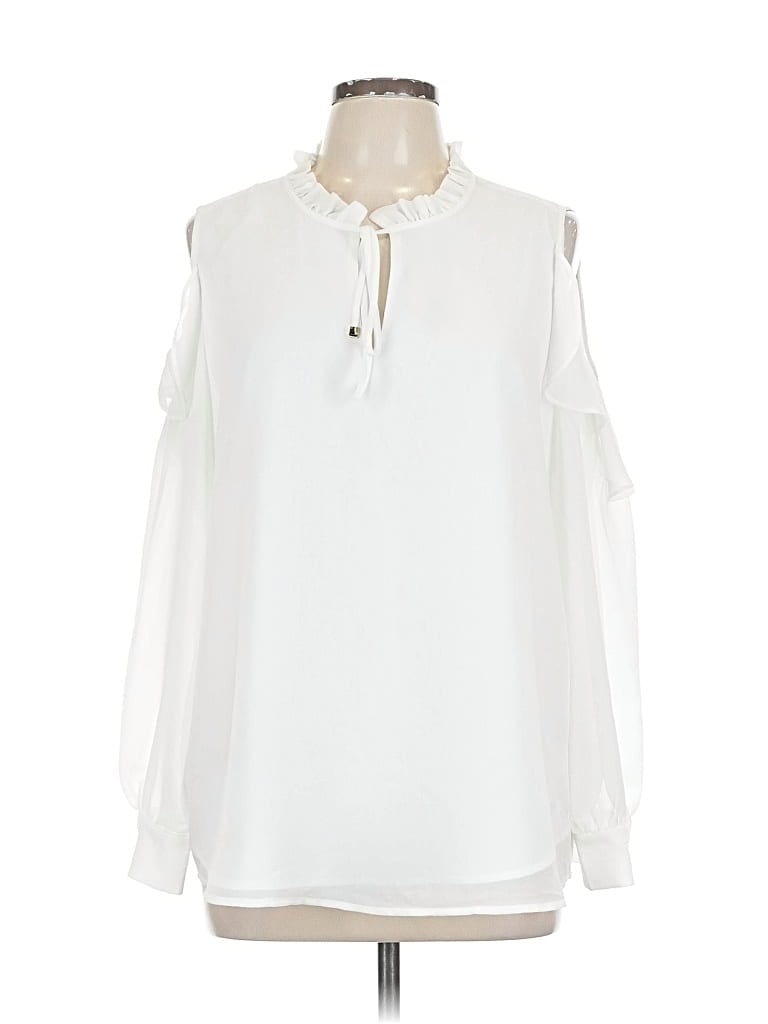 Pre-owned Calvin Klein Sleeveless Blouse In White