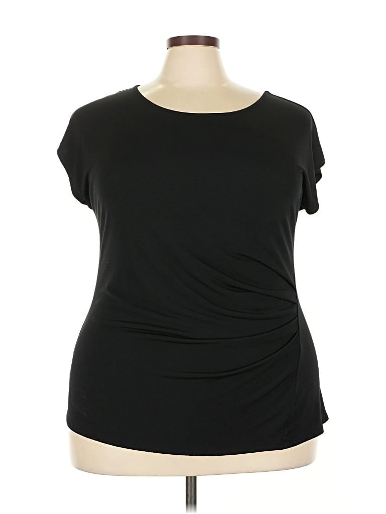 Pre-owned Lane Bryant Short Sleeve T-shirt In Black