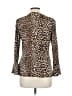 MICHAEL Michael Kors Animal Print Brown Tan Long Sleeve Top Size L (petite) - photo 2