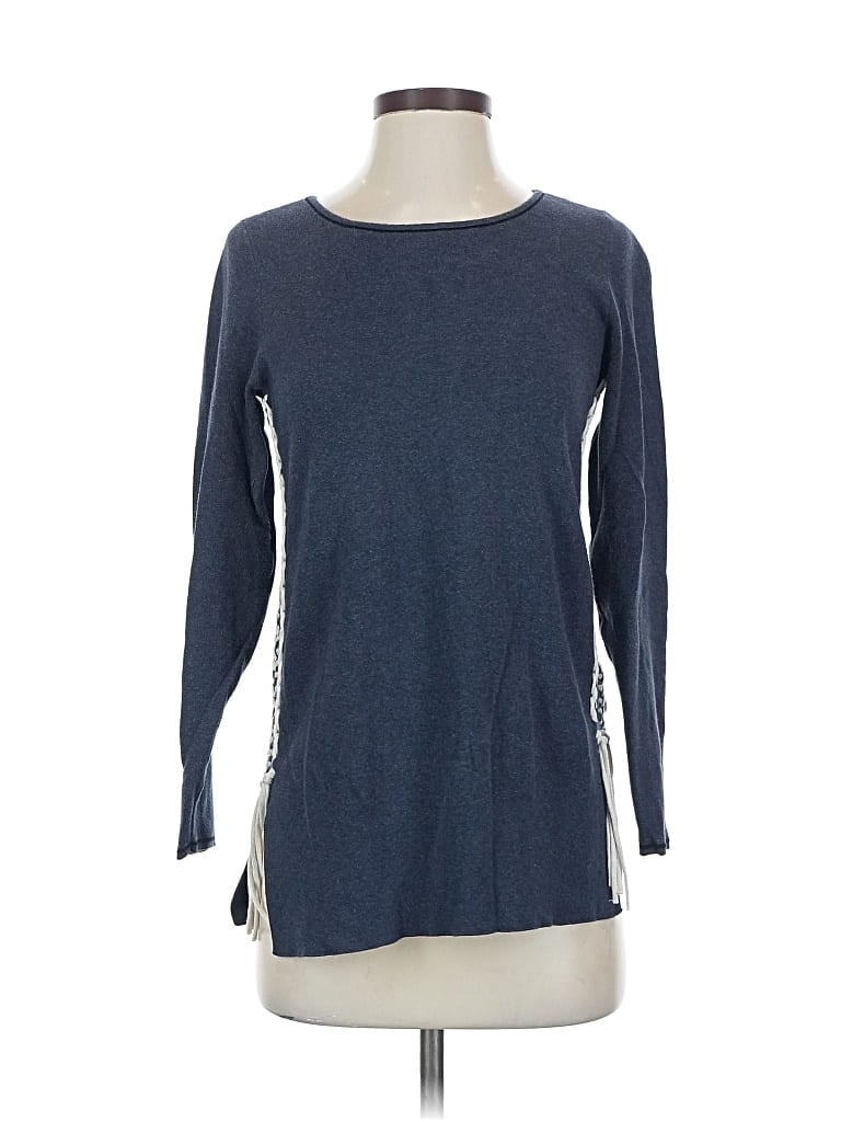 Pre-owned Nic + Zoe Pullover Sweater In Blue