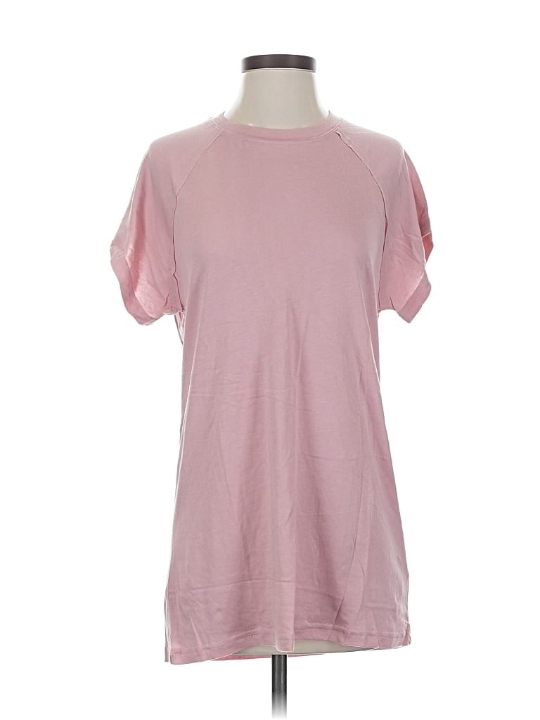 Mono B Short Sleeve Top Pink Crew Neck Tops