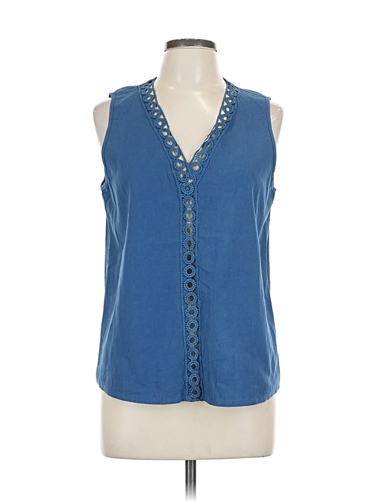 Pre-owned Emery Rose Sleeveless Blouse In Blue