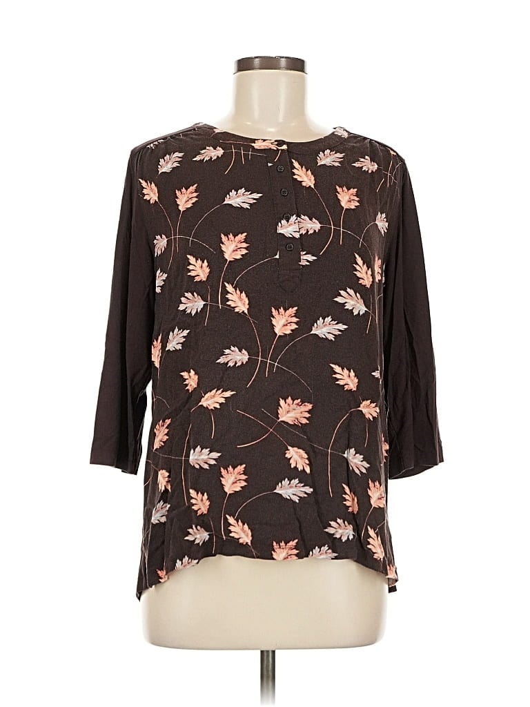 Pre-owned National 3/4 Sleeve T-shirt In Brown