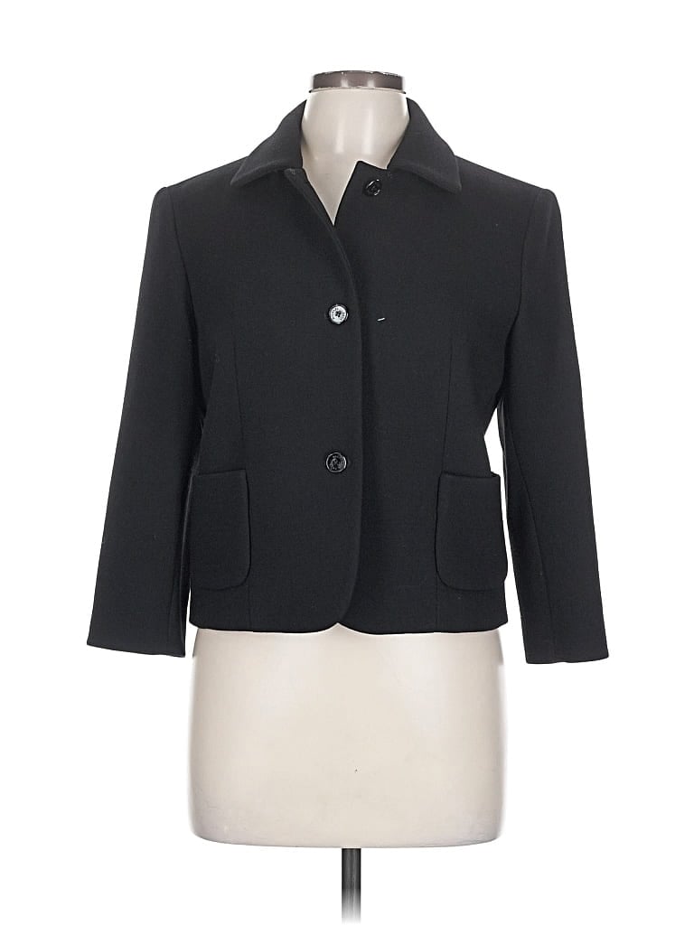 Pre-owned Michael Kors Collection Wool Blazer Jacket In Black