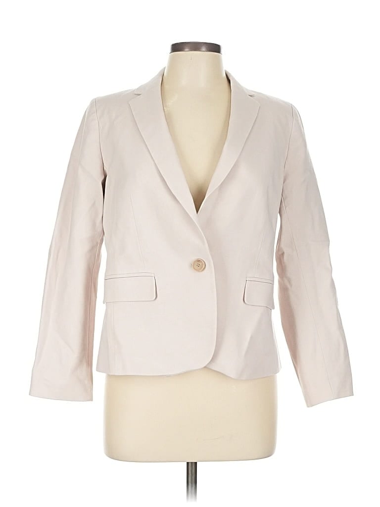 Pre-owned Ann Taylor Blazer Jacket In White
