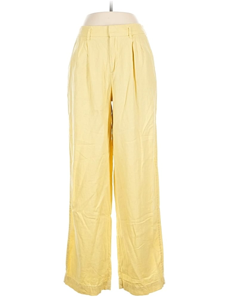 Pre-owned A New Day Linen Pants In Yellow