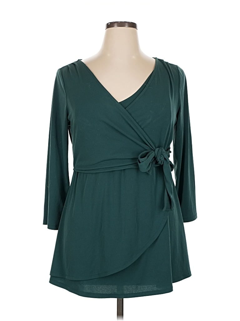 Pre-owned Jessica Simpson 3/4 Sleeve Blouse In Blue