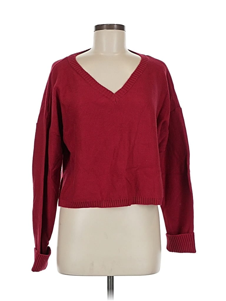 Pre-owned La Hearts Pullover Sweater In Burgundy