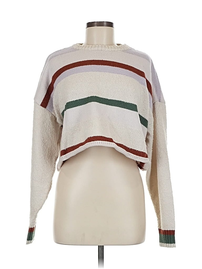 Pre-owned La Hearts Pullover Sweater In White