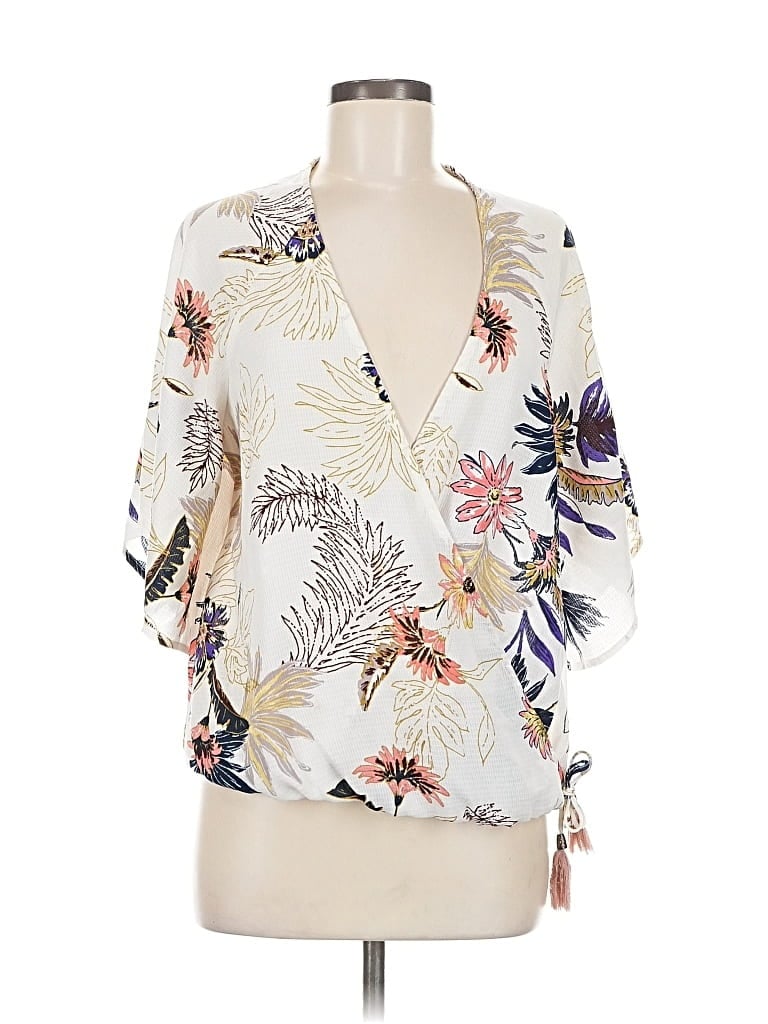 Pre-owned Lovestitch 3/4 Sleeve Blouse In White