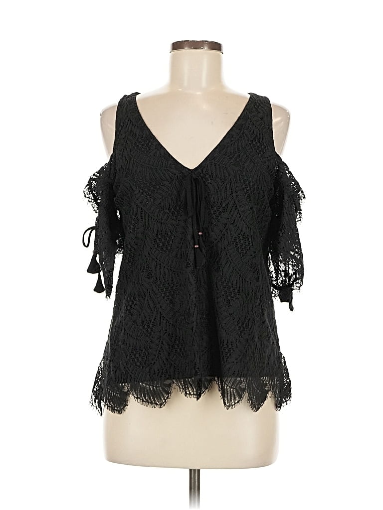 Pre-owned Hale Bob Sleeveless Blouse In Black