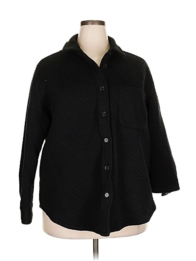 Pre-owned Time And Tru Coat In Black