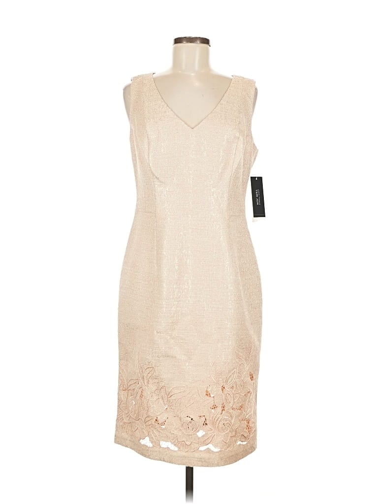 Pre-owned Teri Jon Cocktail Dress In White