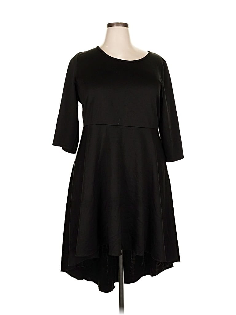 Pre-owned Fashion To Figure Casual Dress In Black