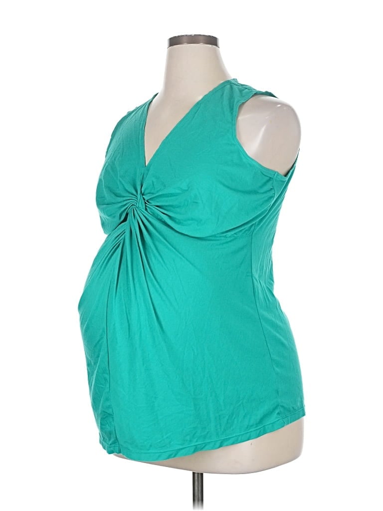 Pre-owned Motherhood Sleeveless Blouse In Blue