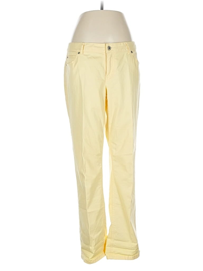 Pre-owned Jjill Casual Pants In Yellow