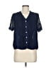 Shein 100% Polyester Blue Short Sleeve Blouse Size M - photo 1