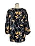 Halogen 100% Polyester Black 3/4 Sleeve Blouse Size M - photo 2