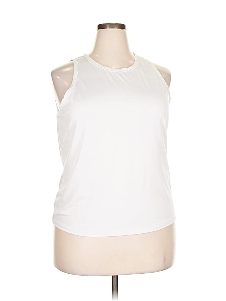 Pre-owned Fabletics Sleeveless T-shirt In White