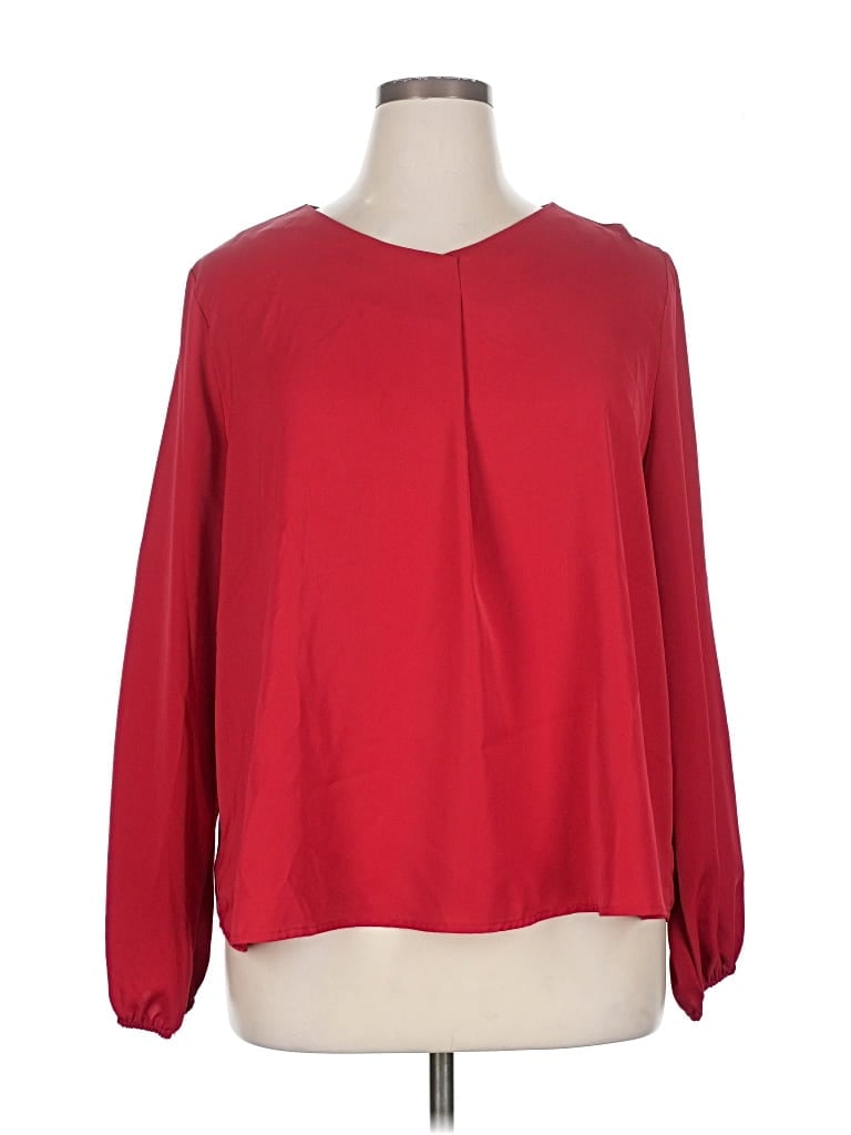 Pre-owned Unbranded 3/4 Sleeve T-shirt In Red