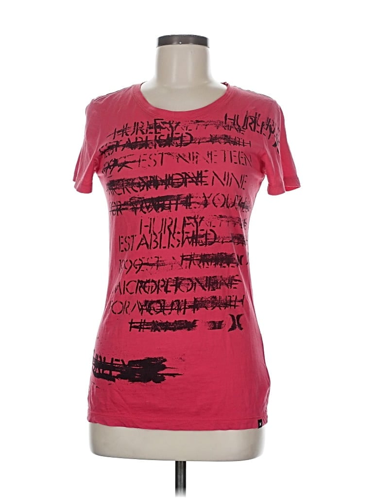 Pre-owned Hurley Short Sleeve T-shirt In Red