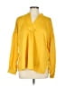 Laundry by Shelli Segal 100% Polyester Yellow Long Sleeve Blouse Size L - photo 1