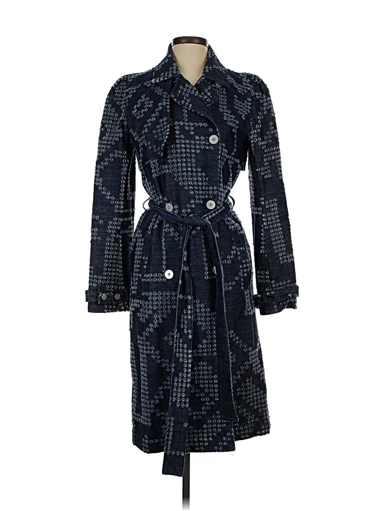 Pre-owned Kenzo Trenchcoat In Blue