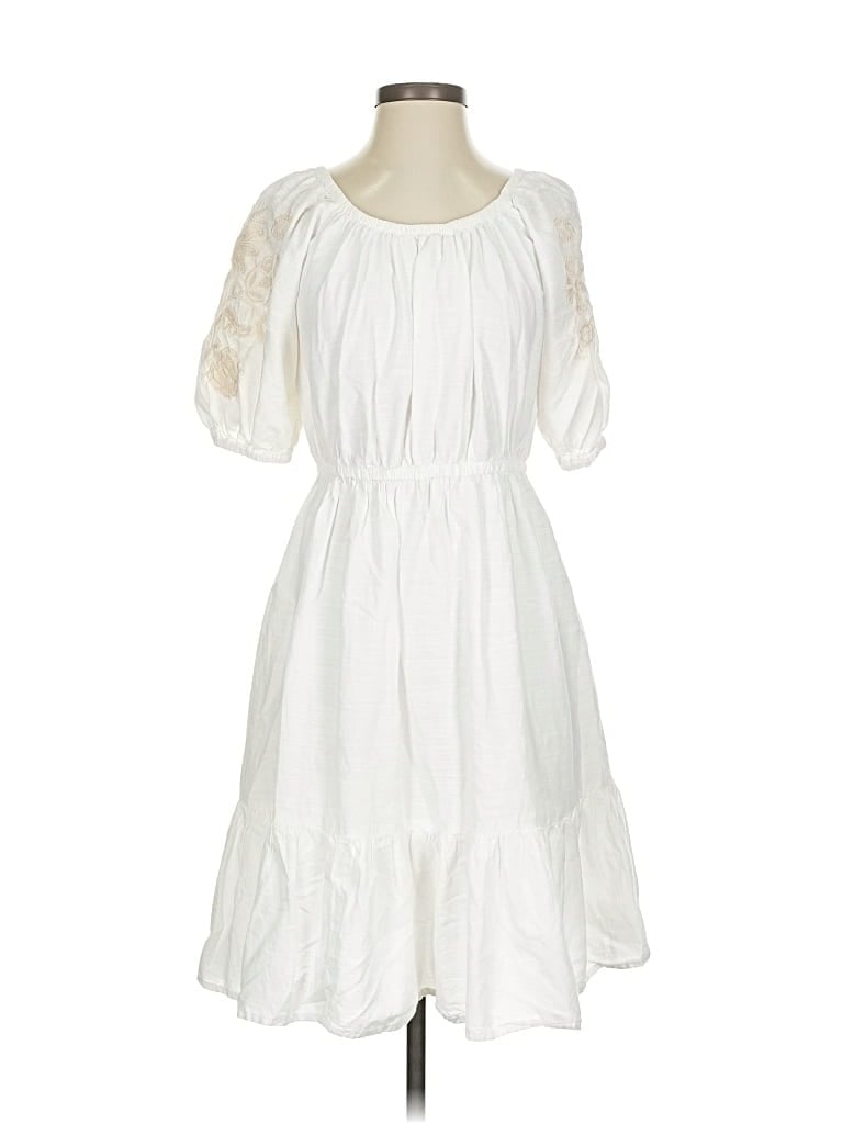 Pre-owned Knox Rose Casual Dress In White