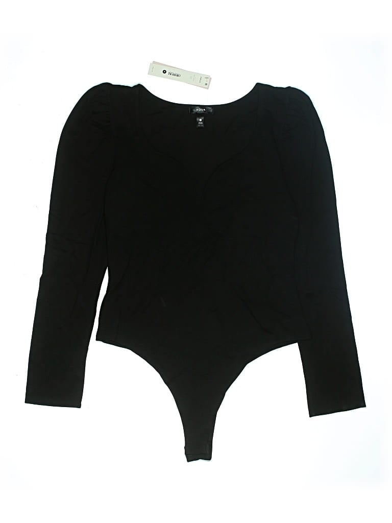 Pre-owned Aqua Bodysuit In Black