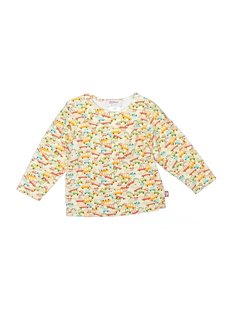 Pre-owned Zutano Babies' 3/4 Sleeve T-shirt In Yellow