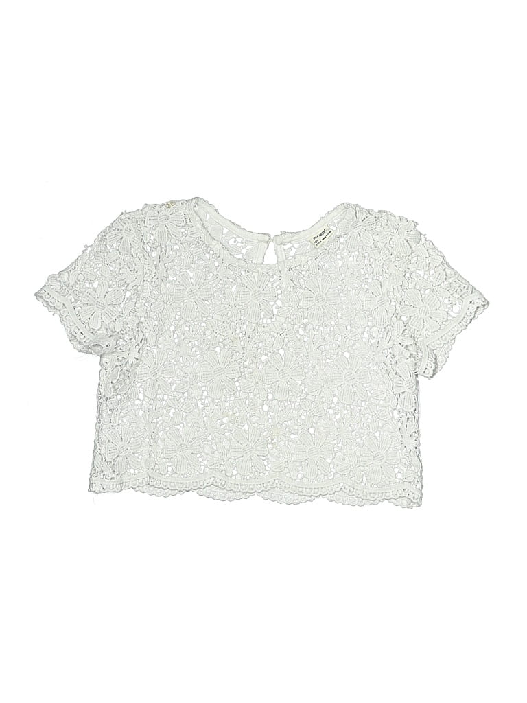 Pre-owned Mayoral Kids' Short Sleeve Blouse In Silver