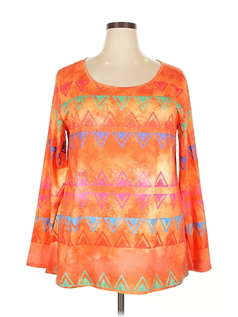 Pre-owned Unbranded Pullover Sweater In Orange