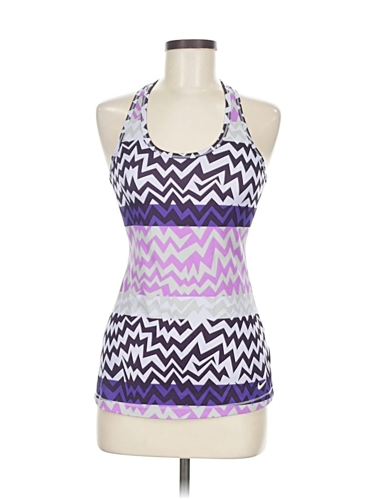 Pre-owned Nike Tank Top Purple Halter Neckline Tops
