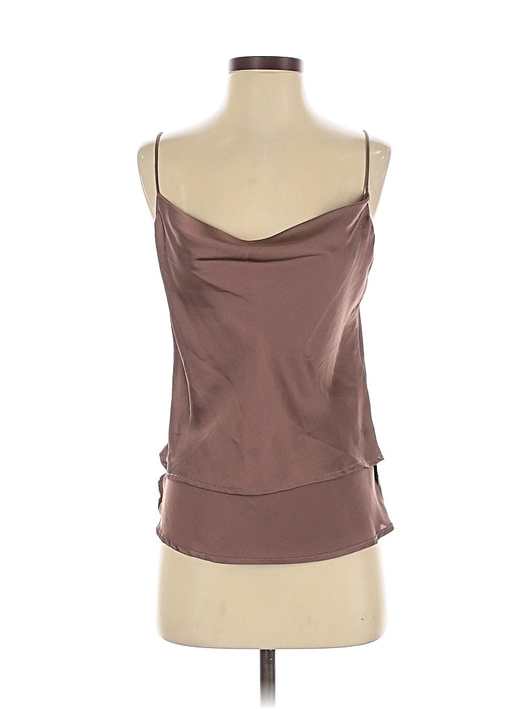 Pre-owned Unbranded Sleeveless Blouse In Brown