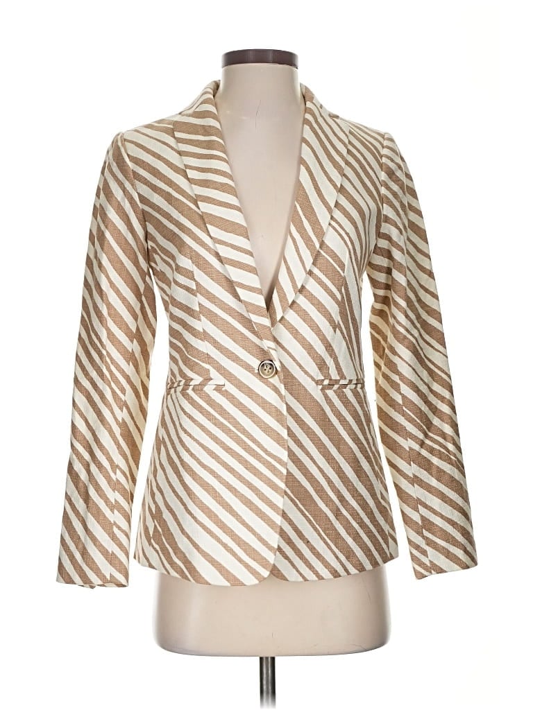 Pre-owned Ann Taylor Blazer Jacket In Gold