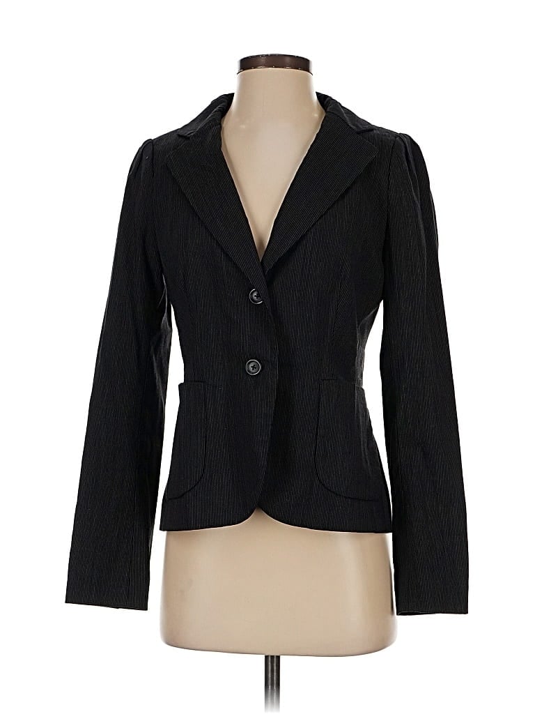 Pre-owned Banana Republic Wool Blazer Jacket In Black