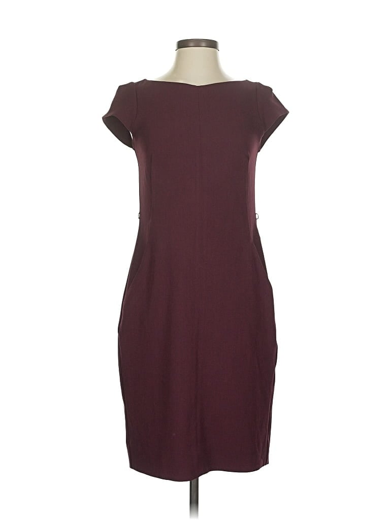 Pre-owned Mm. Lafleur Casual Dress In Burgundy