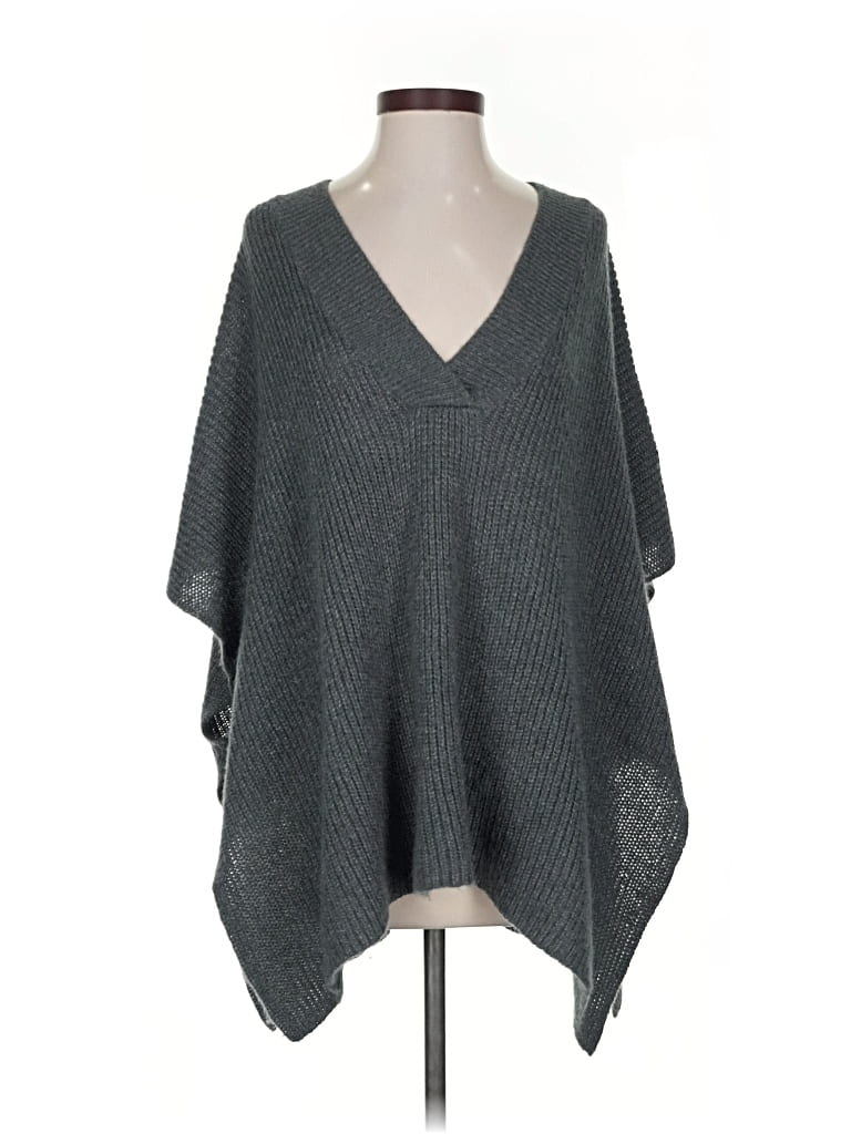 Pre-owned Ann Taylor Loft Poncho In Gray