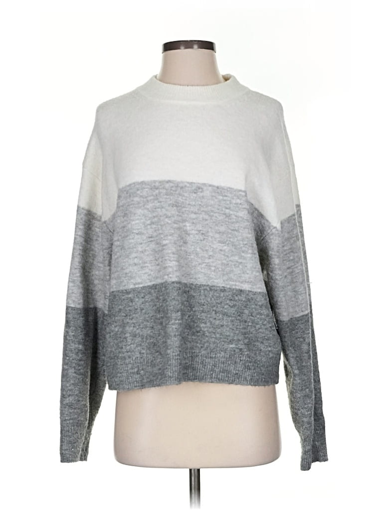 Pre-owned H&m Pullover Sweater In Gray