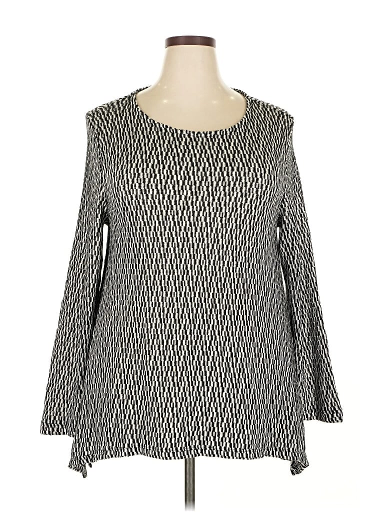 Pre-owned Chelsea & Theodore Pullover Sweater In Silver