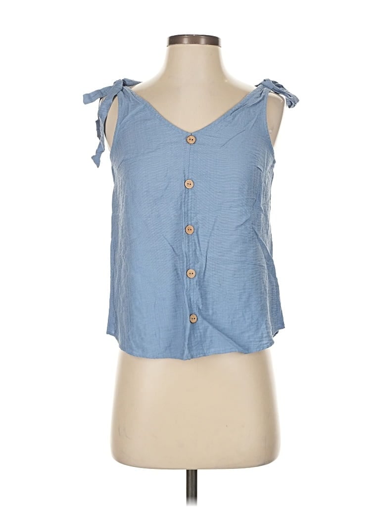 Pre-owned Fortune + Ivy Sleeveless Blouse In Blue
