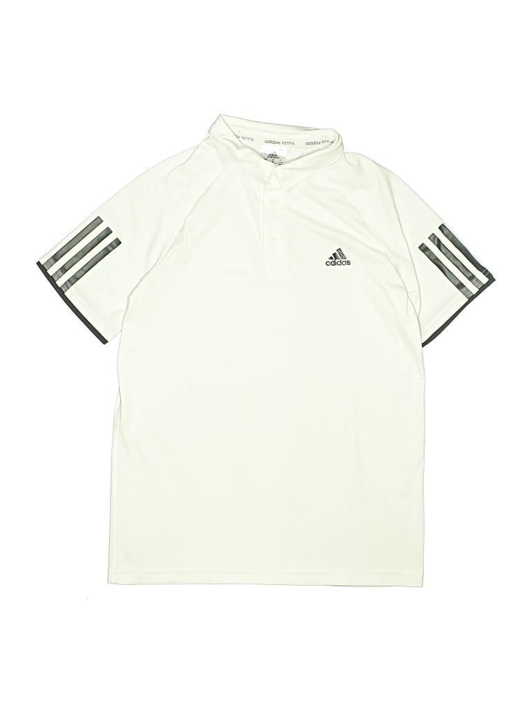 Pre-owned Adidas Originals Kids' Short Sleeve Polo Shirt In White