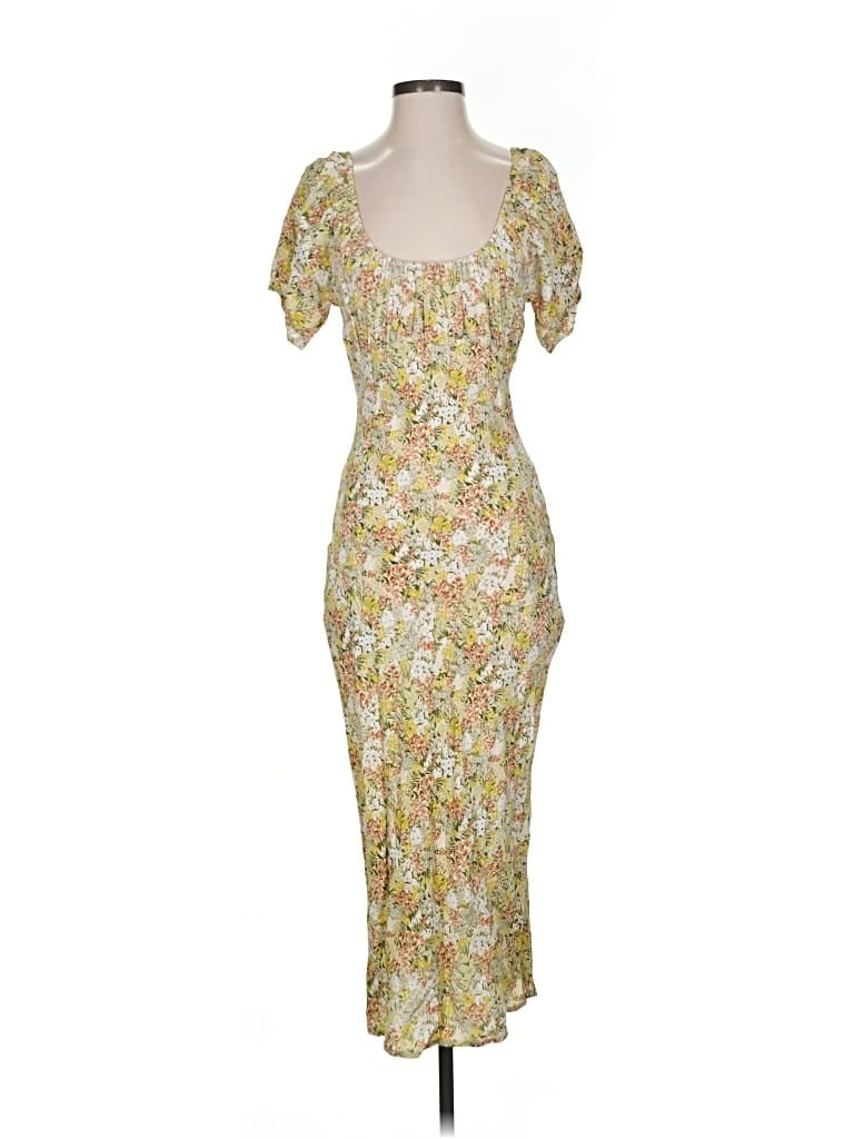Pre-owned Amuse Society Cocktail Dress In Yellow