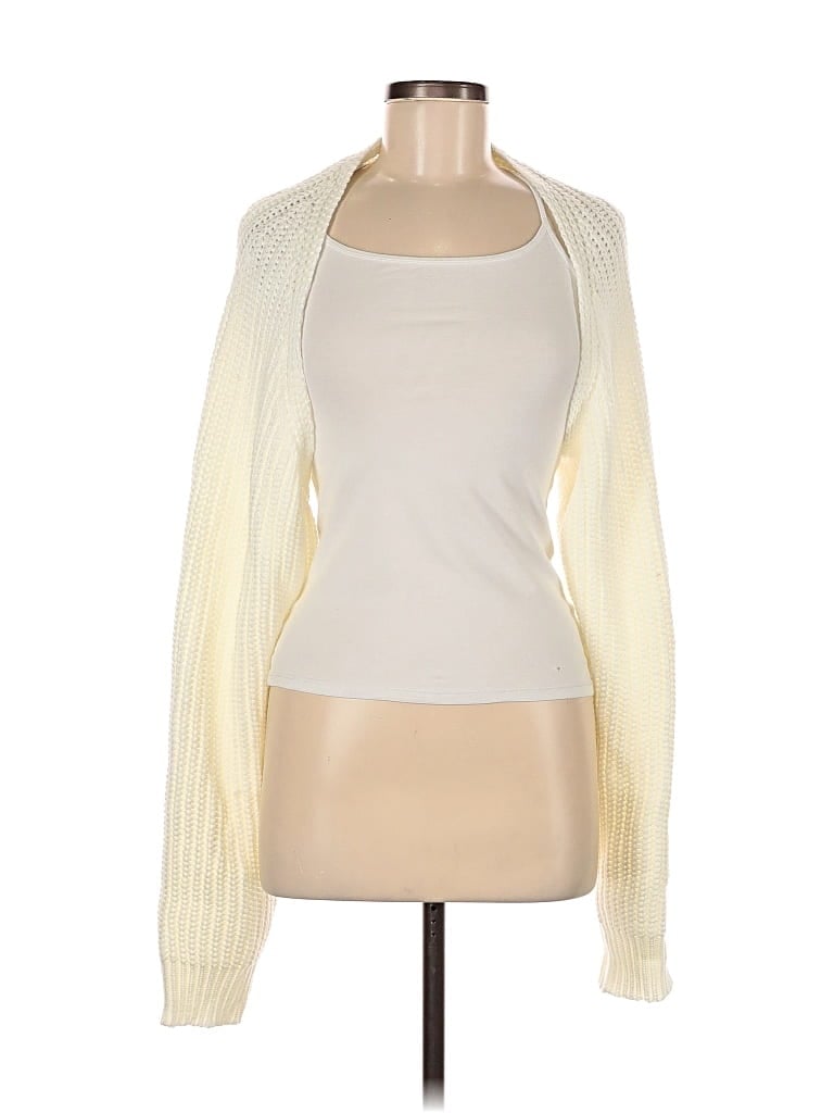 Pre-owned Unbranded Cardigan Sweater In White